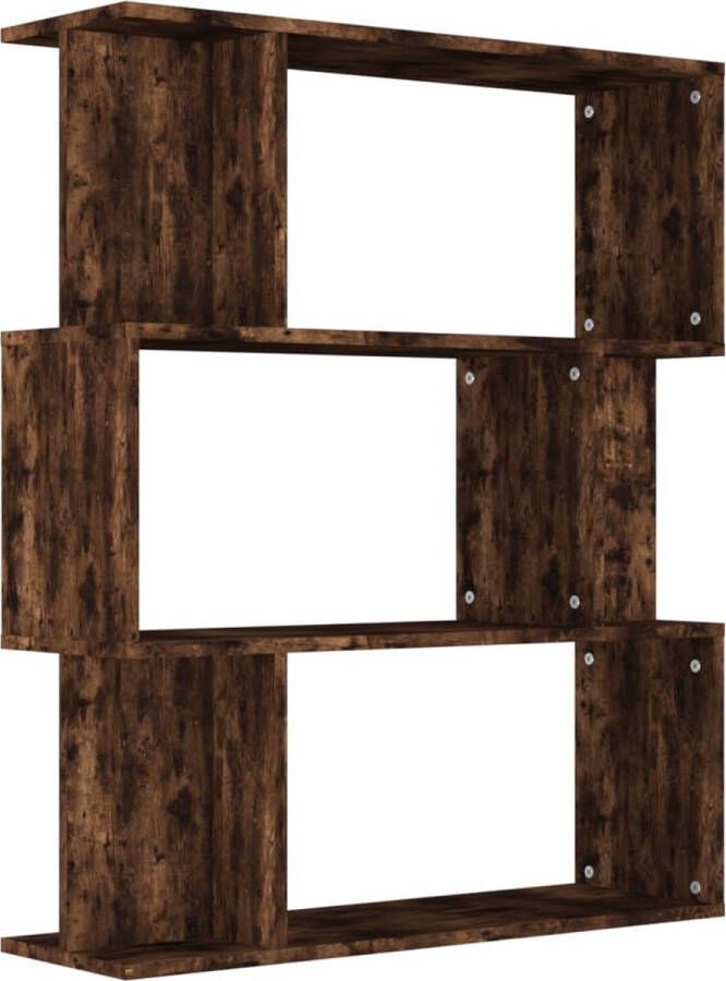 VidaXL Boekenkast Kamerscherm 80x24x96 cm Eiken Boekenkast Boekenplank Bibliotheek Kast Kamer Scheidingswand Houten Kast Bruine Kast Vintage Stijl