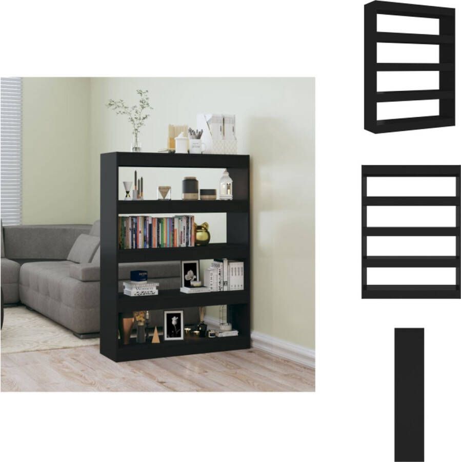 VidaXL Boekenkast Boekenkasten Kast Opbergkast Boekenkast kamerscherm 100x30x135 cm zwart
