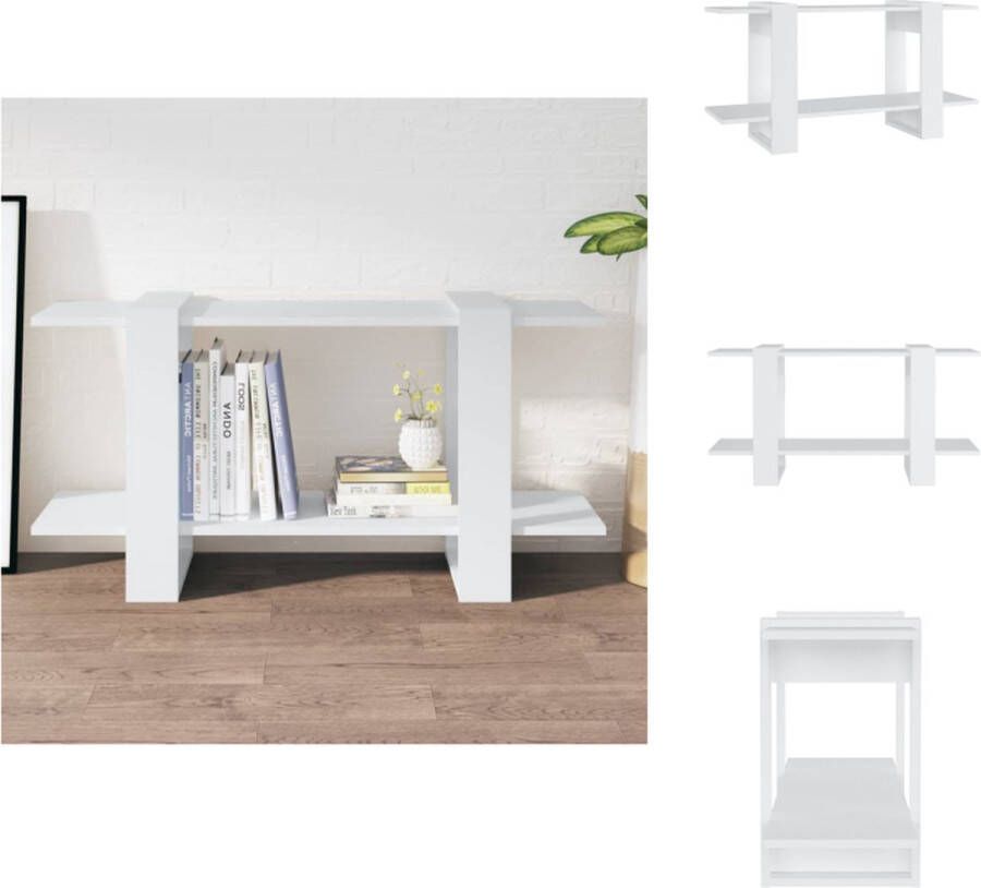 VidaXL Boekenkast Boekenkasten Boeken Kast Boekenkast 100x30x51 cm bewerkt hout wit
