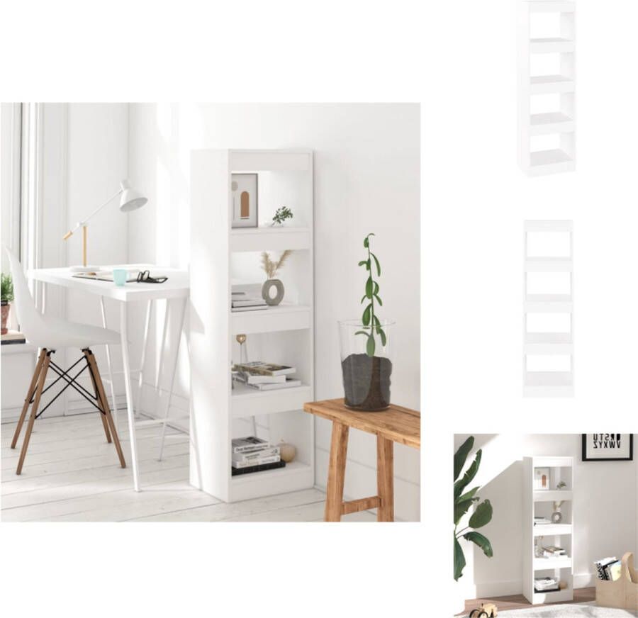 VidaXL Boekenkast Klassiek Wit 40 x 30 x 135 cm Montage vereist Kast