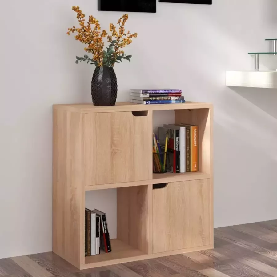 VidaXL Boekenkast kleur eiken 60x27 5x59 5 cm spaanplaat