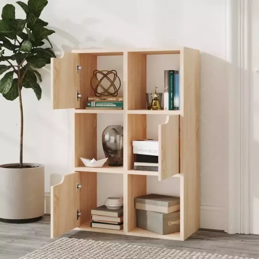 vidaXL Boekenkast kleur eiken 60x27 5x88 cm spaanplaat