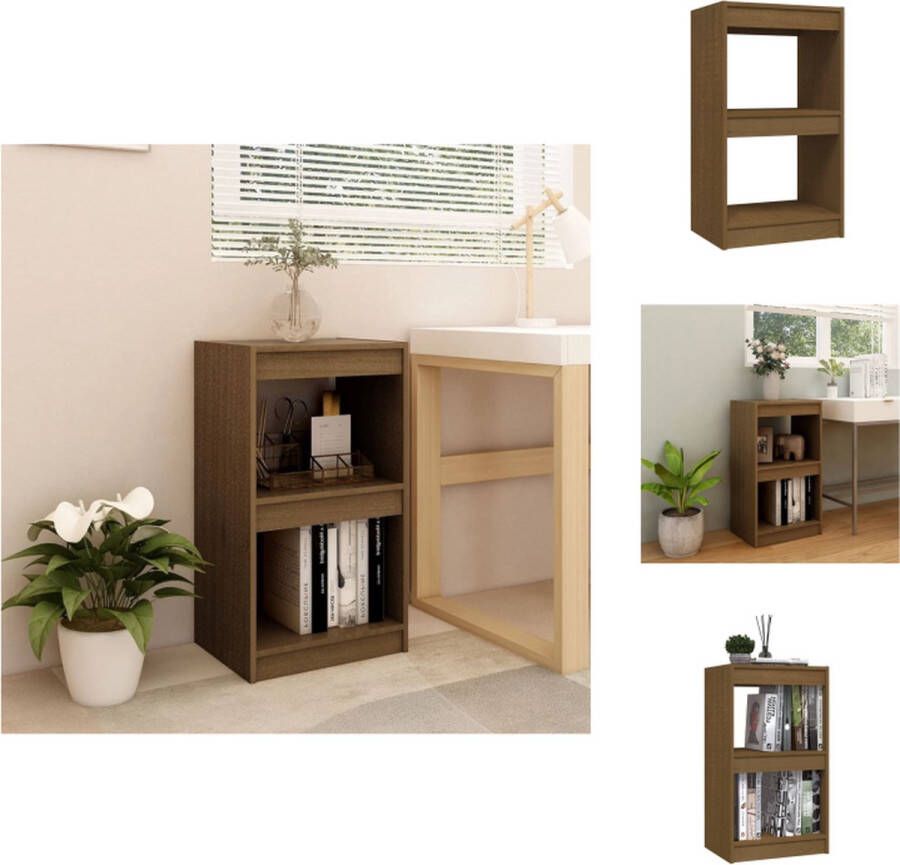 VidaXL Boekenkast Boekenkasten Houten Boekenschap Houten Boekenschappen Boekenkast 40x30x71 5 cm massief grenenhout honingbruin