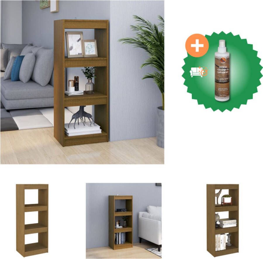 VidaXL Boekenkast kamerscherm 40x30x103-5 cm grenenhout honingbruin Kast Inclusief Houtreiniger en verfrisser
