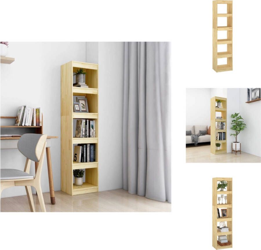 VidaXL Boekenkast Massief Grenenhout-40x30x167.5 cm -Scheidingswand Kast