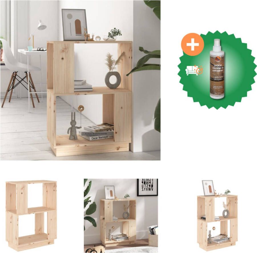 VidaXL Boekenkast Massief grenenhout 51 x 25 x 70 cm Montage vereist Kast Inclusief Houtreiniger en verfrisser