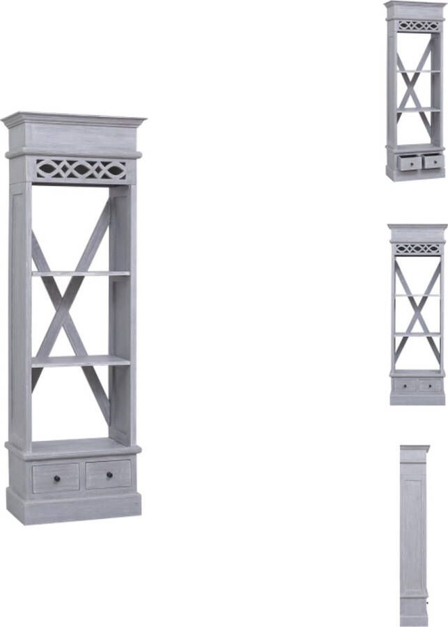 VidaXL Hoge Kast Hoge Kasten Opbergkast Opslagkast Hoge kast 60x30x175 cm massief mahoniehout - Foto 2