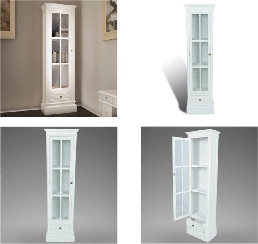 VidaXL Boekenkast met 3 schappen hout wit Kast Kasten Boekenkast Boekenkasten