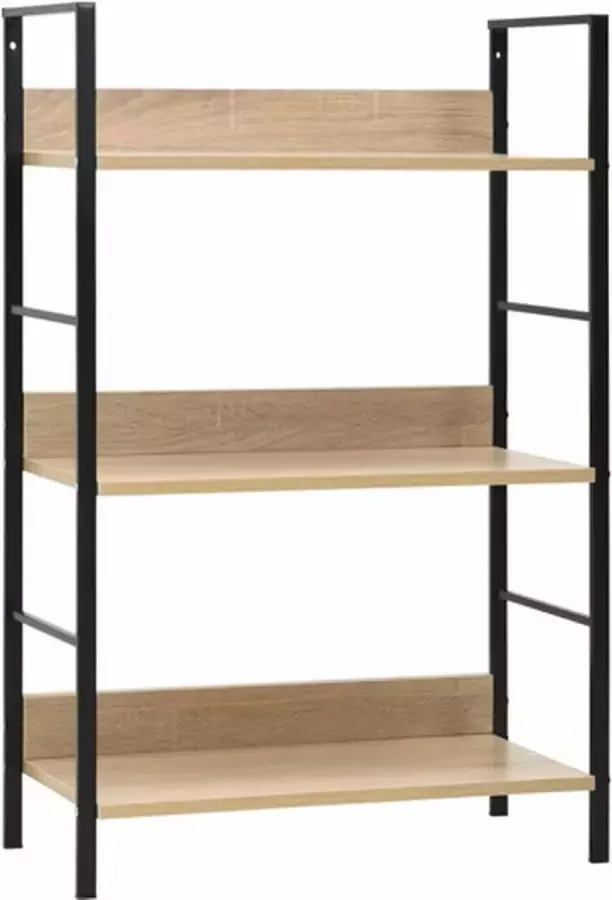 VidaXL -Boekenkast-3-schappen-60x27 6x90 5-cm-bewerkt-hout-eikenkleurig - Foto 3