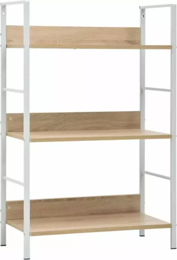 VidaXL -Boekenkast-3-schappen-60x27 6x90 5-cm-bewerkt-hout-eikenkleurig - Foto 3