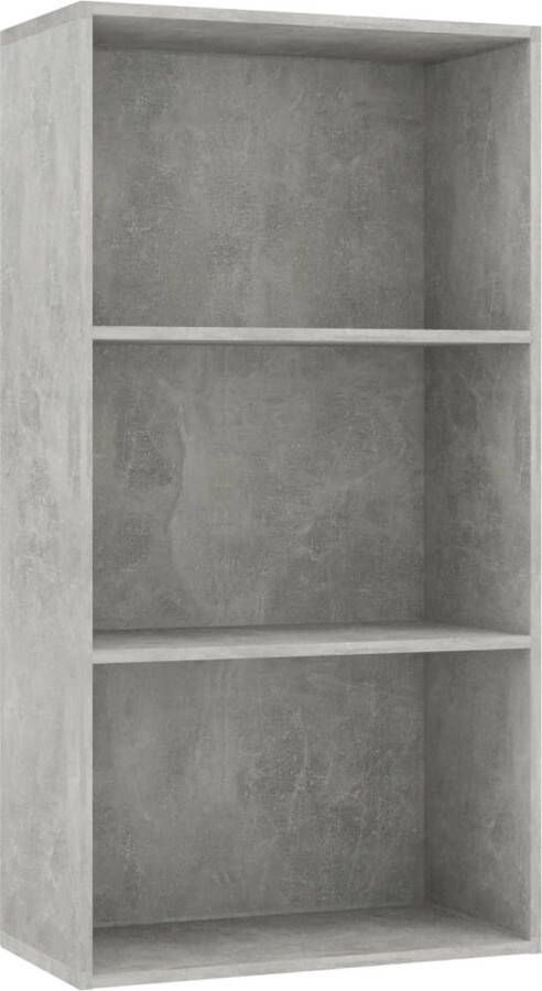VidaXL -Boekenkast-met-3-schappen-60x30x114-cm-bewerkt-hout-betongrijs - Foto 3