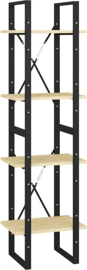 VidaXL Boekenkast 4 Schappen 40x30x140 cm Grenenhout Boekenkast Industrieel Design Houten Boekenkast Grenenhouten Boekenkast Opslagruimte Bibliotheek Woonaccessoires Scandinavische Stijl Basic Stijl