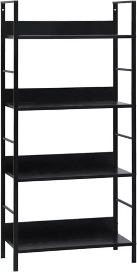 VidaXL -Boekenkast-met-4-schappen-60x27 6x90 5-cm-bewerkt-hout-zwart