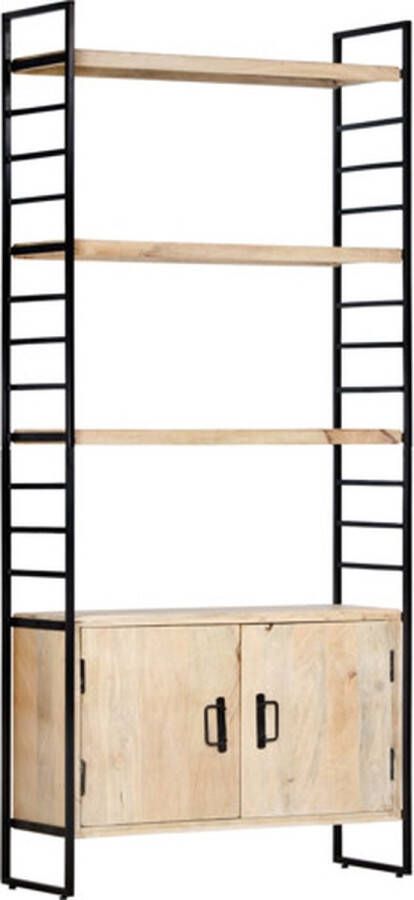 VidaXL -Boekenkast-met-4-schappen-80x30x180-cm-massief-mangohout - Foto 2