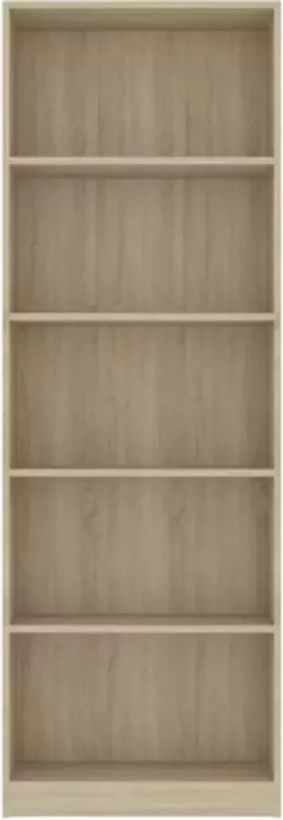 VidaXL -Boekenkast-met-5-schappen-60x24x175-cm-bewerkt-hout-sonoma-eik - Foto 4