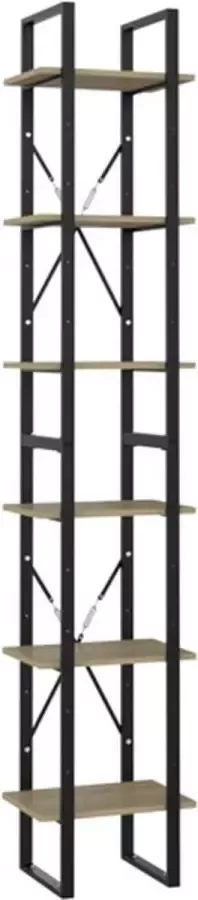 VidaXL -Boekenkast-met-6-schappen-40x30x210-cm-spaanplaat-sonoma-eiken - Foto 2