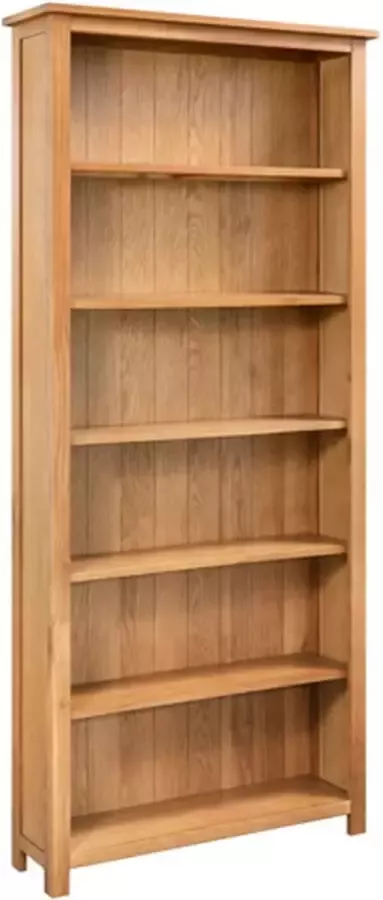 VidaXL Boekenkast met 6 schappen 80x22 5x170 cm massief eikenhout - Foto 1