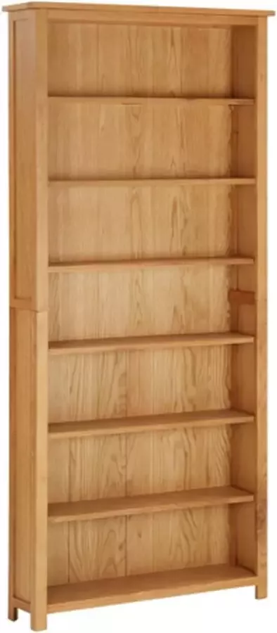 Vida XL Boekenkast met 7 schappen 90x22 5x200 cm massief eikenhout SKU: V288475 - Foto 4