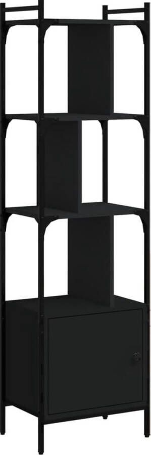 VidaXL -Boekenkast-met-deur-44 5x30x154 5-cm-bewerkt-hout-zwart - Foto 3