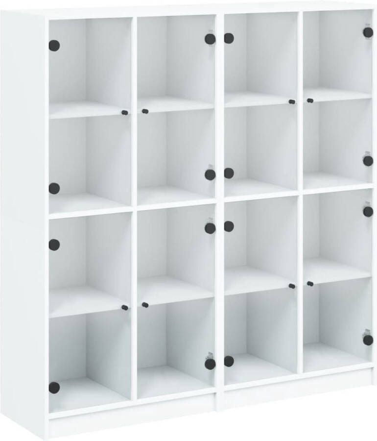 VidaXL -Boekenkast-met-deuren-136x37x142-cm-bewerkt-hout-wit - Foto 3