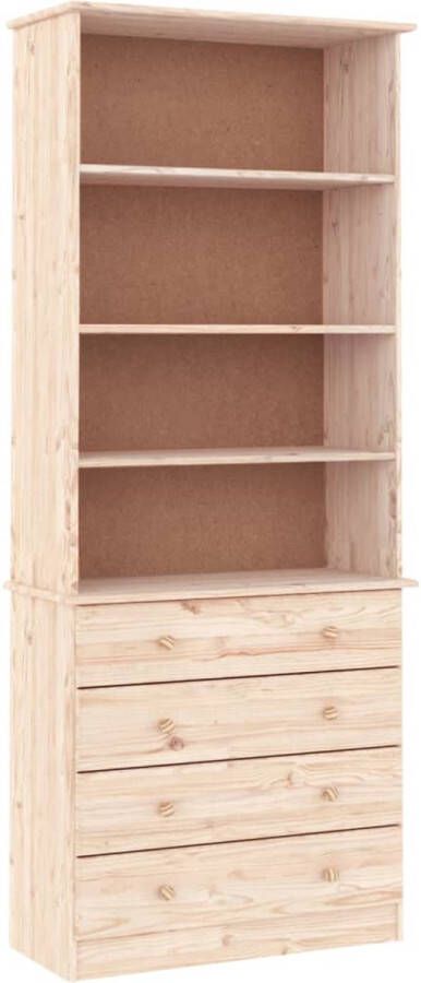 VidaXL Boekenkast ALTA Grenenhout 77x35x186 5 cm Boekenkast Houten Boekenkast Grenenhouten Boekenkast Vintage Boekenkast Rustic Boekenkast Opbergkast Bibliotheek Woonaccessoires