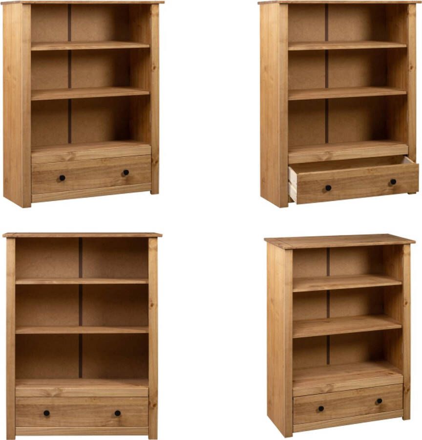 VidaXL Boekenkast Panama Range 80x35x110 cm massief grenenhout Boekenplank Boekenplanken Boekenkast Boekenkasten