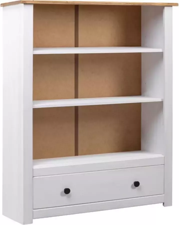 VidaXL -Boekenkast-Panama-Range-80x35x110-cm-massief-grenenhout-wit