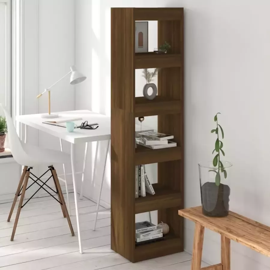 VidaXL Boekenkast Room divider 40x30x166 cm kleur bruin eiken