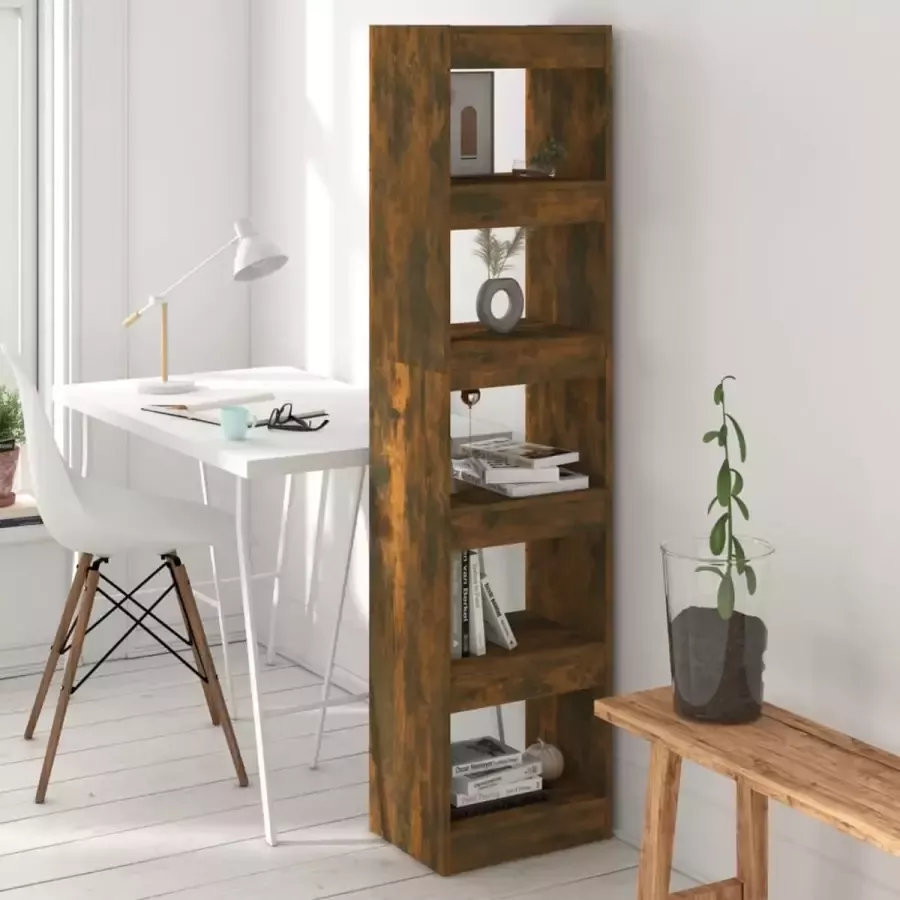 VidaXL Boekenkast Room divider 40x30x166 cm smoked eiken