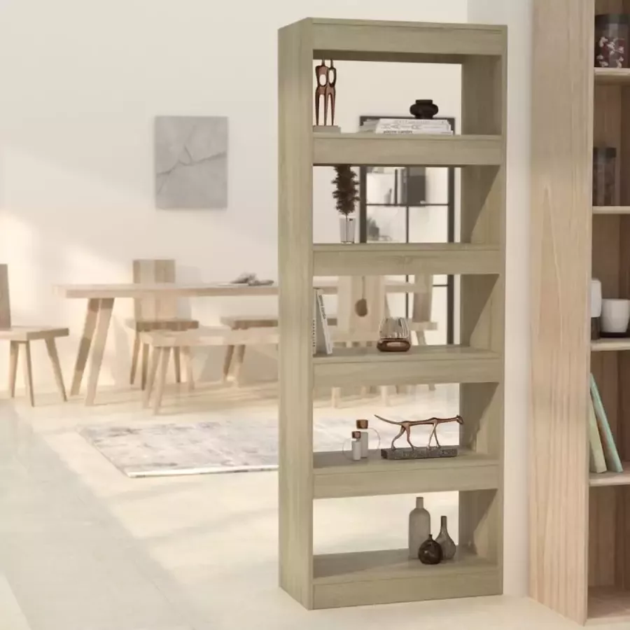 VidaXL Boekenkast Room divider 60x30x166 cm spaanplaat kleur eiken