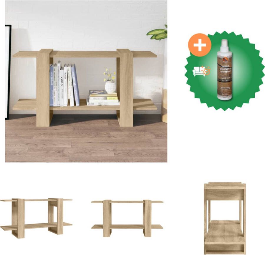 VidaXL Boekenkast 100x30x51 cm bewerkt hout sonoma eikenkleurig Kast Inclusief Houtreiniger en verfrisser
