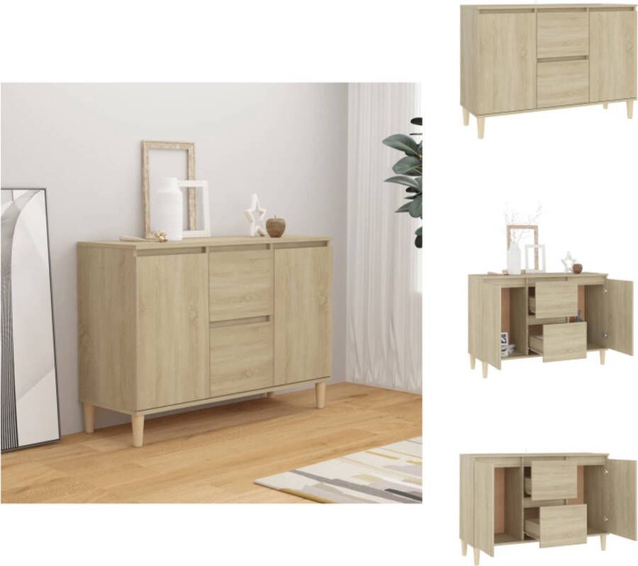 VidaXL Dressoir Dressoirs Zijkast Dressoir 103-5x35x70 cm spaanplaat sonoma eikenkleurig