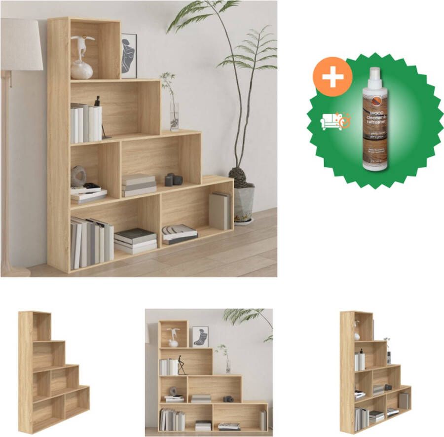VidaXL Boekenkast kamerscherm 155x24x160 cm bewerkt hout sonoma eiken Kast Inclusief Houtreiniger en verfrisser