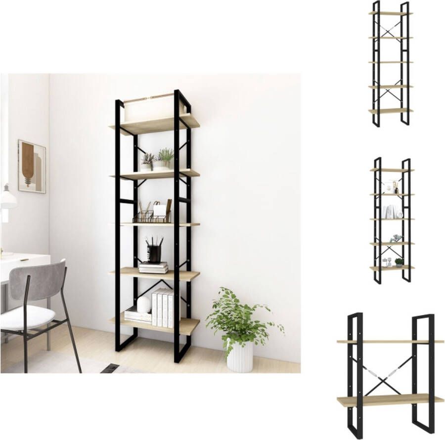 VidaXL Boekenkast Sonoma Eiken 60 x 30 x 105 cm 5 Schappen Kast