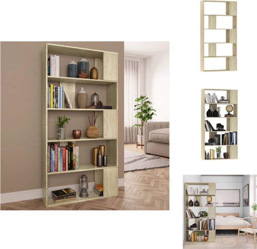 VidaXL Boekenkast Boekenkasten Boekenschap Boekenschappen Boekenkast kamerscherm 80x24x159 cm bewerkt hout sonoma eiken