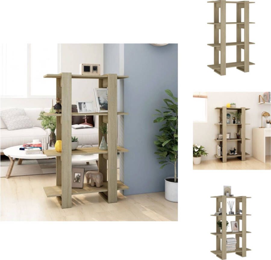 VidaXL Boekenkast Sonoma Eiken 80 x 30 x 123.5 cm Veelzijdig Kast