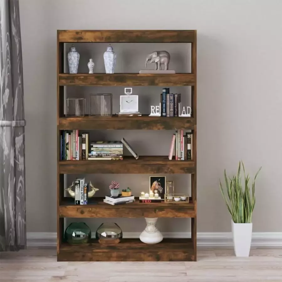 vidaXL Boekenkast spaanplaat 100x30x166 cm kleur smoked eiken