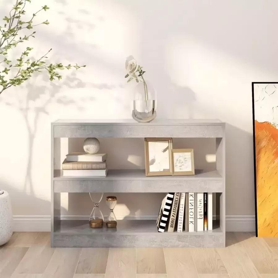 VidaXL Boekenkast spaanplaat 100x30x72 cm betongrijs