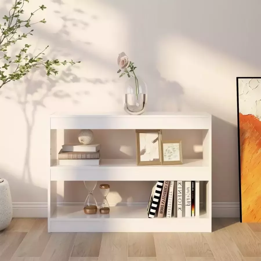 VidaXL Boekenkast spaanplaat 100x30x72 cm hoogglans wit