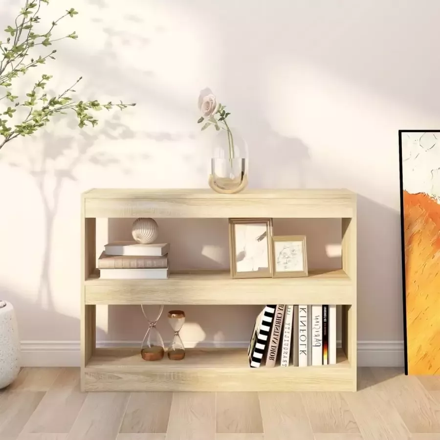 VidaXL Boekenkast spaanplaat 100x30x72 cm lichtbruin