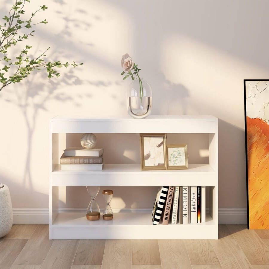 VidaXL Boekenkast spaanplaat 100x30x72 cm wit