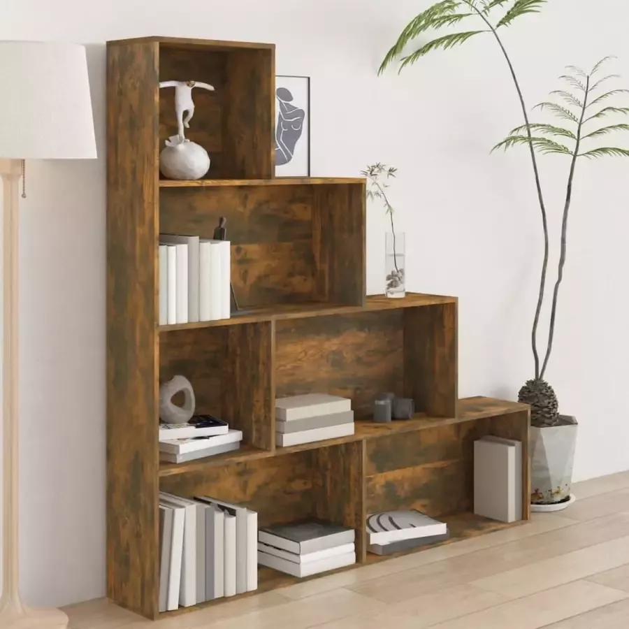 VidaXL Boekenkast spaanplaat 155x24x160 cm kleur smoked eiken