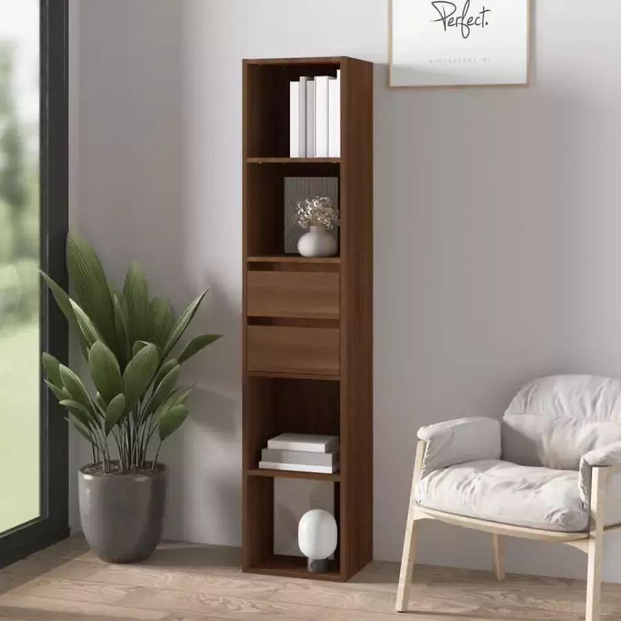 VidaXL Boekenkast spaanplaat 36x30x171 cm kleur bruin eiken