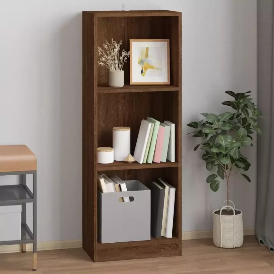 VidaXL Boekenkast spaanplaat 40x24x109 cm kleur bruin eiken