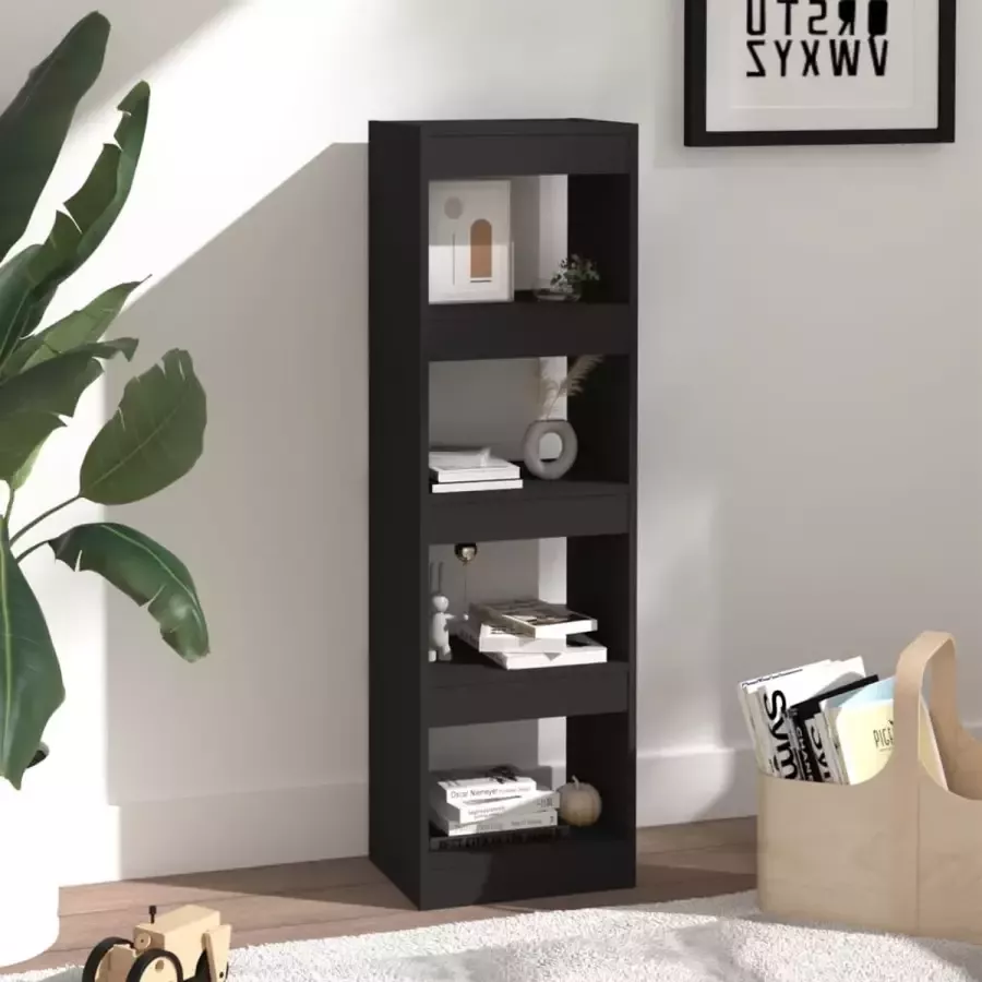 vidaXL Boekenkast spaanplaat 40x30x135 cm zwart