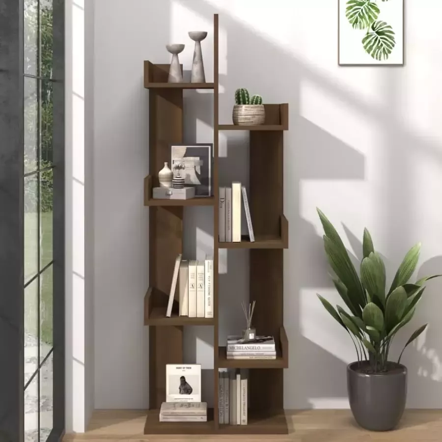 VidaXL Boekenkast spaanplaat 48x25 5x140 cm kleur bruin eiken