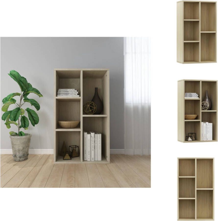 vidaXL Boekenkast spaanplaat 50 x 25 x 80 cm sonoma eiken Kast