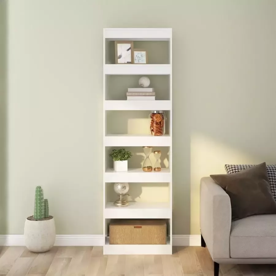 vidaXL Boekenkast spaanplaat 60x30x198 cm wit