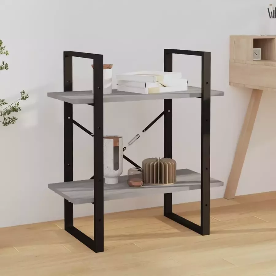 VidaXL Boekenkast spaanplaat 60x30x70 cm grijs
