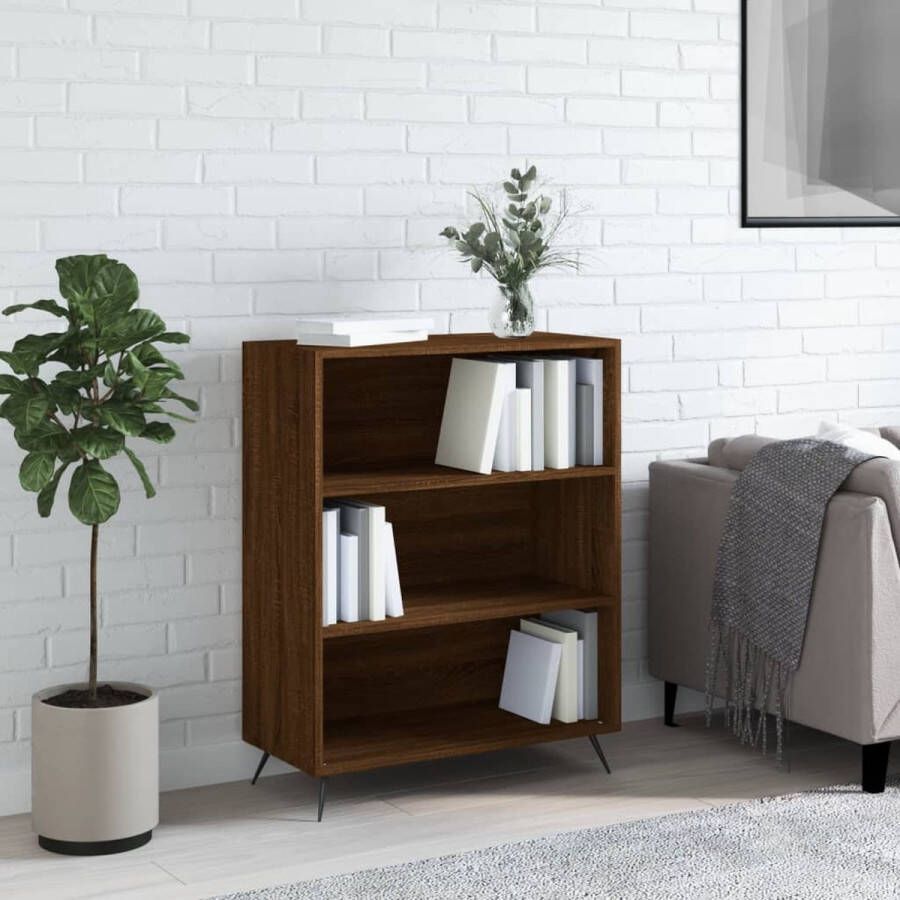 VidaXL Boekenkast spaanplaat 69 5x32 5x90 cm kleur bruin eiken